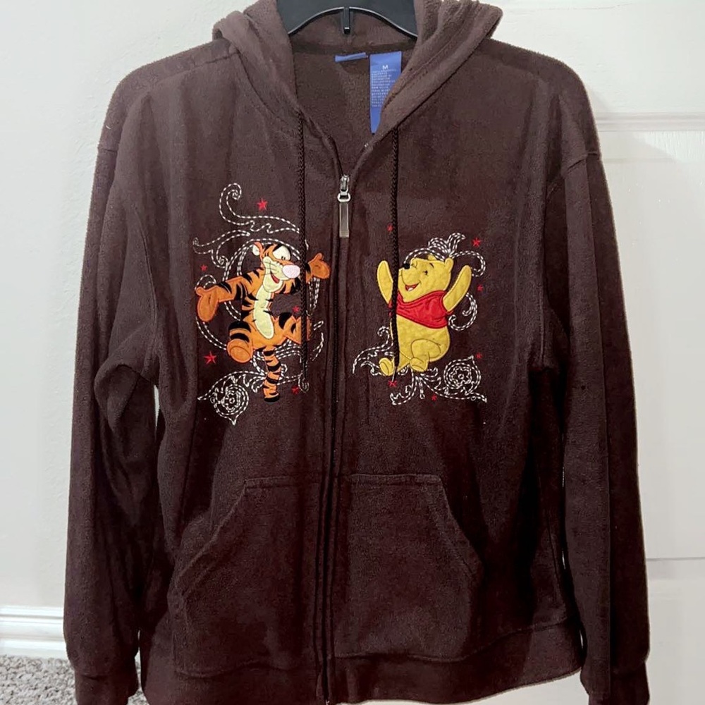 Winnie the Pooh and Tiger brown zip up jacket